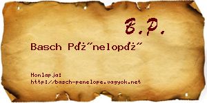 Basch Pénelopé névjegykártya
